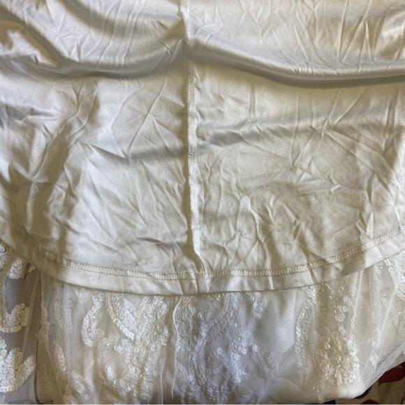 NWOT Lulus Everlasting Passion White Sequin Beaded Backless Maxi Dress - Picture 11 of 13